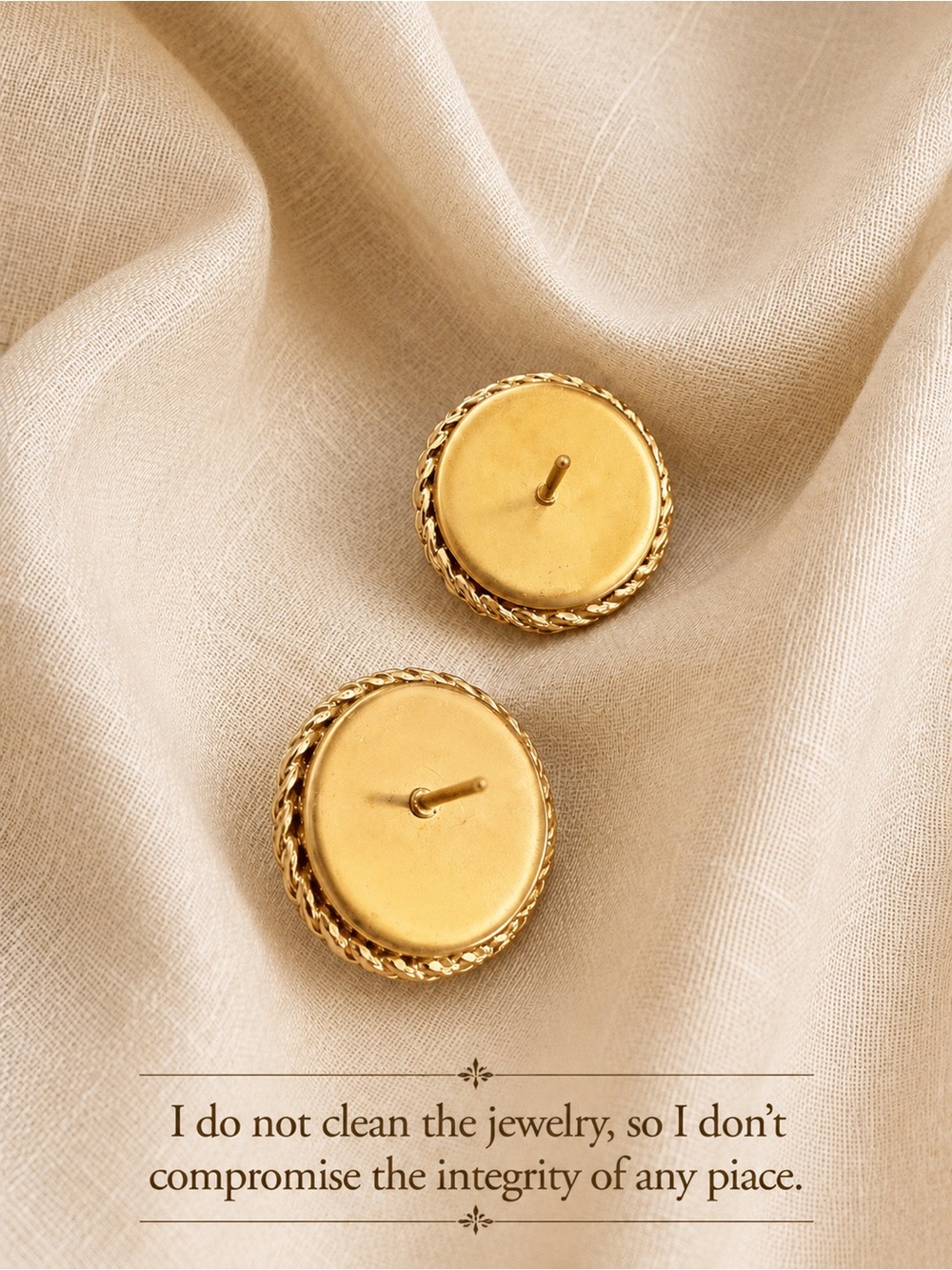 Chanel Inspired White & Gold Double CC Stud Earrings w Rope Edge Luxe Statement - Picture 2 of 5